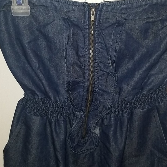 Denim strapless dress - Picture 2 of 4